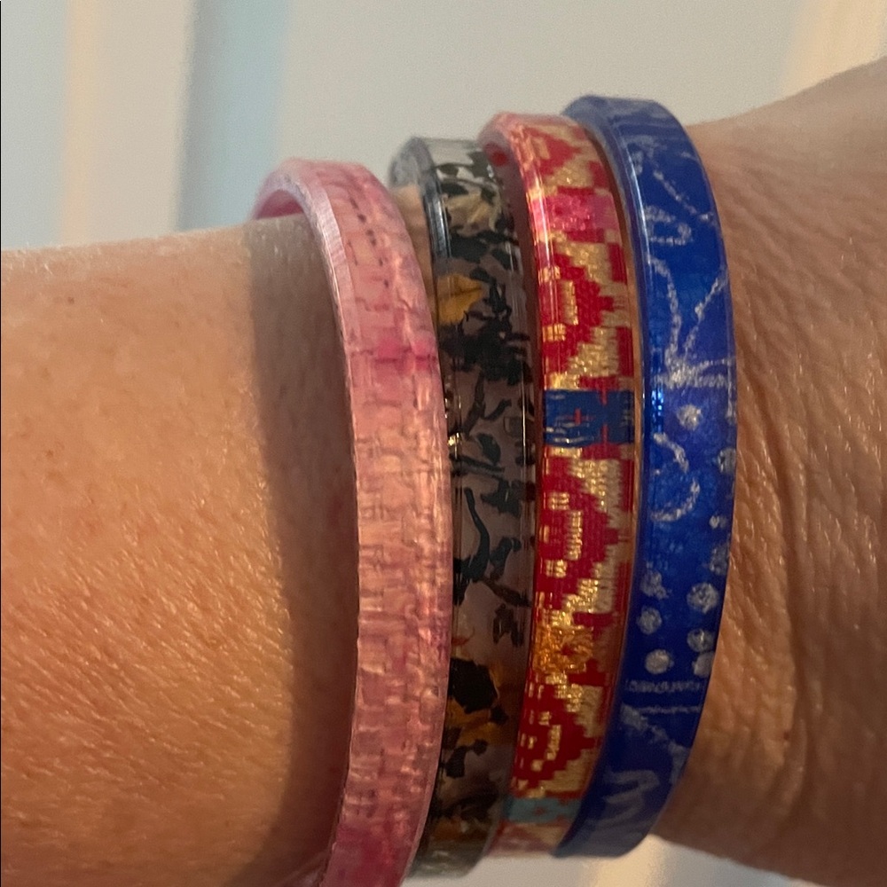 ✨ Color by Amber Eco-Resin Cuff Stack (Set of 4)